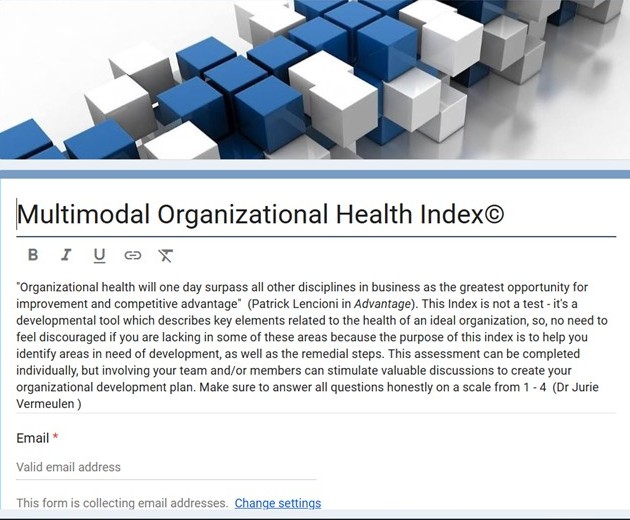 Multimodal Organizational Health Index